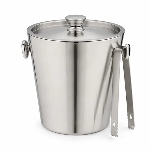 Stainless Steel Ice Bucket with Tongs