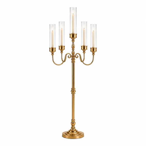 Luxury Gold 5-Arm Candelabra Centerpiece 