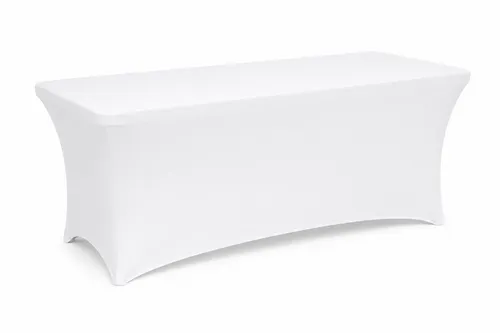 4' Fitted Banquet Table Cover – White
