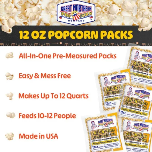 Premium American Popcorn Kit  12oz Pack  9-12 Servings