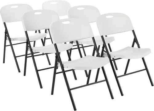 White Foldable Plastic Chair – 350-Pound Capacity