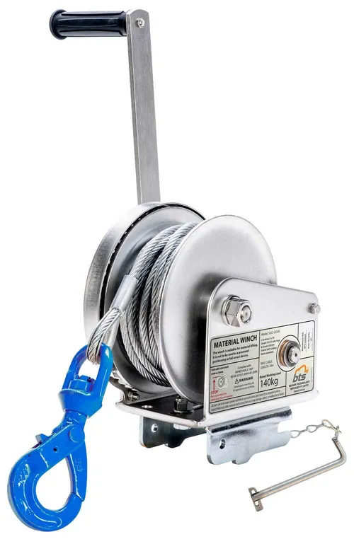 BTS Stainless Steel Hand Brake Materials & Personal Winch — 18m
