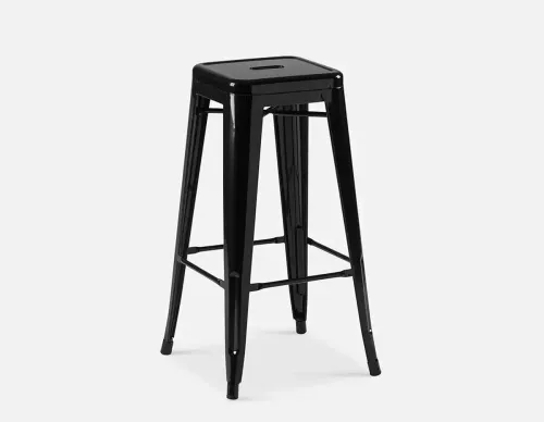 bar height metal stool black