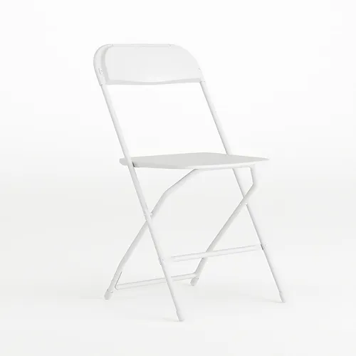 white folding chair