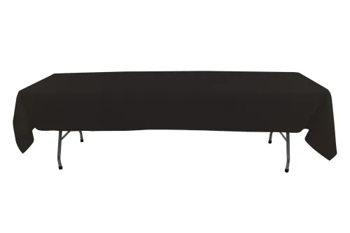 6' banquet black linen 60x102