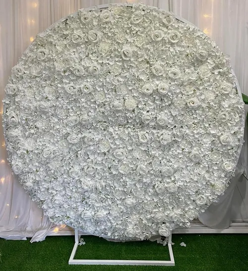 Round White Flower Wall