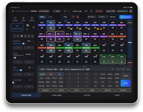 iPad Mini With Blackout Lighting Console