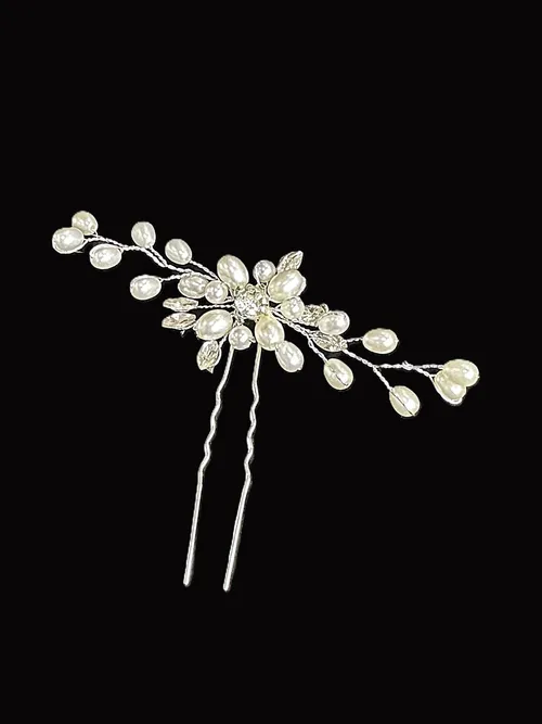 Tocado Pin-Flor Blanco