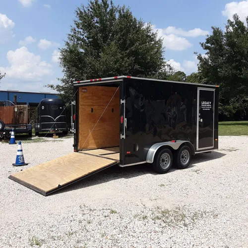 E 7X14 Enclosed Trailer & Motorcycle Trailer