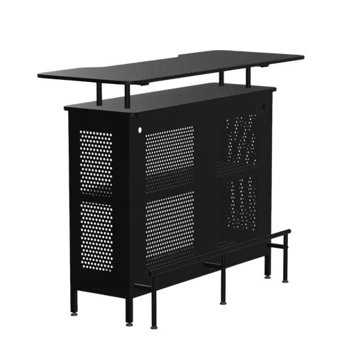 Station Cocktail Professionnelle Onyx – Bar Industriel avec Stockage Intégré