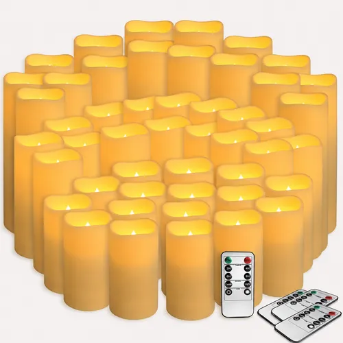 Flameless Candles w/batteries and remote included 
