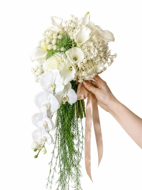 Ivory Cascade Orchid Bridal Bouquet