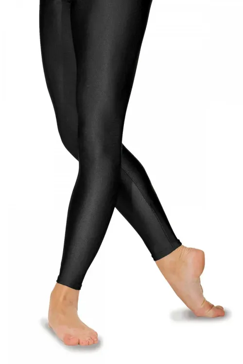 Black nylon lycra leggings (footless and cut off length)