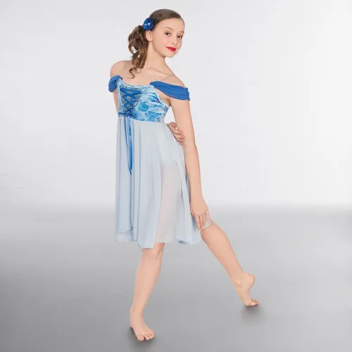 Floral corseted bodice lyrical dress - COLD0042