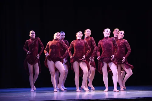 Burgundy 'Believe' Sequin stretch lace lyrical dress