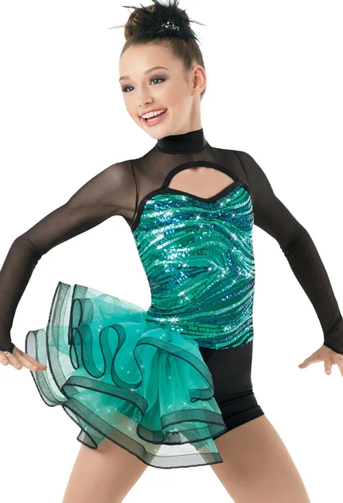 Hideaway - Emerald/Black Biketard 9904