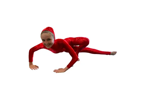 Hooded velvet catsuits - RED