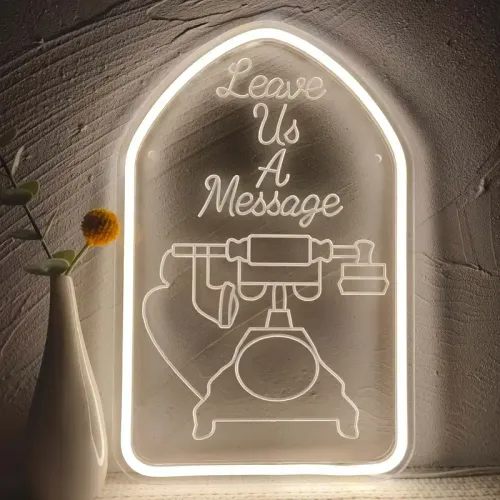 Leave Us A Message, LED Neon Light Sign