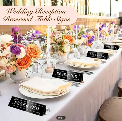 Reserved Table Signs