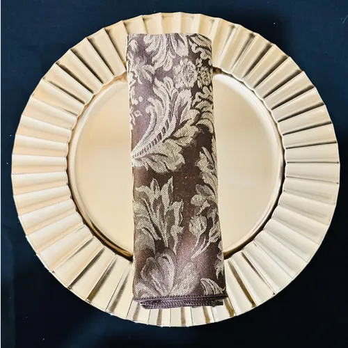Chocolate Miranda Damask Napkins