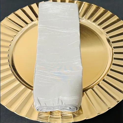 Platinum Crinkle Taffeta Napkins