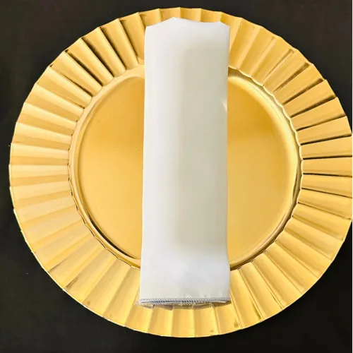 Ice Blue Duchess Satin Napkins