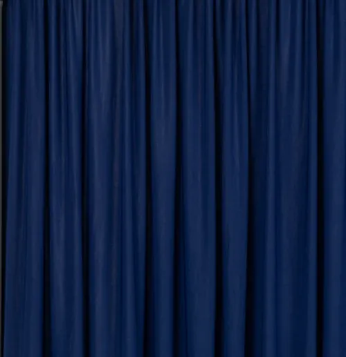 Navy Blue Spandex Stretch Drape Curtains 