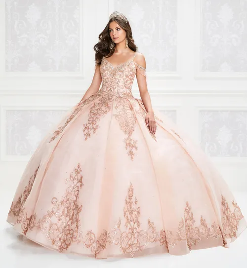 PR 12008 Blush Quinceanera Dress by Ariana Vara