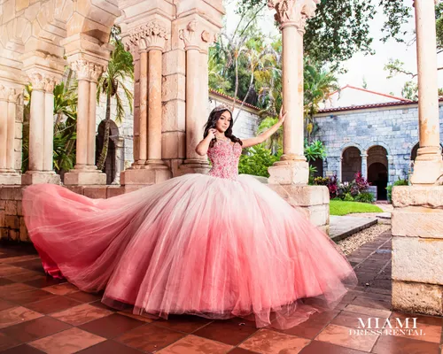 Quinceañera Coral Dress