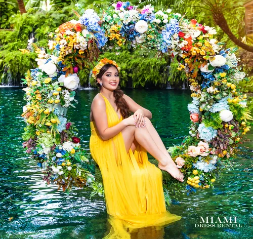 Yellow Simple Water Dress