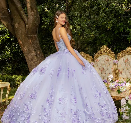Cape Quinceanera Dress Lila 