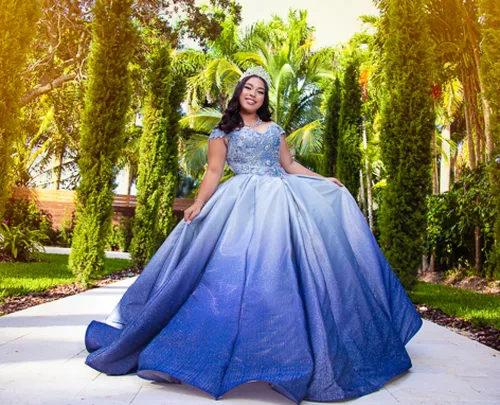 Quinceañera Silver Dress