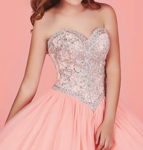 Quinceañera Apricot Dress