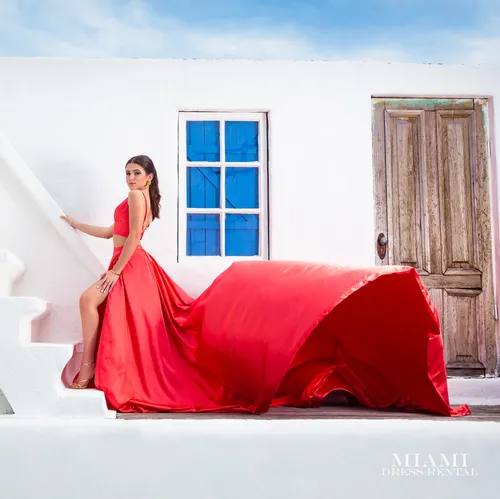 Flying 2-Piece Lola Dress Red-Orange