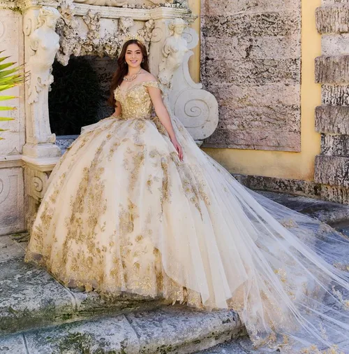 Champagne Royal Quinceañera Dress