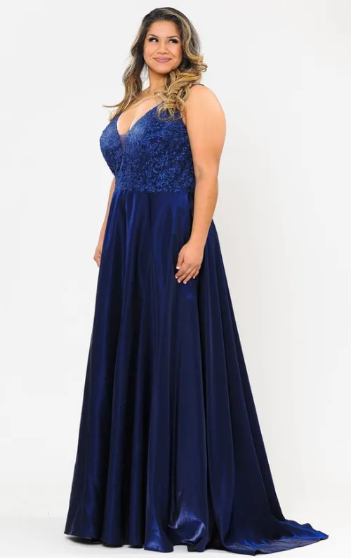 Glam Dresses Navy Blue 
