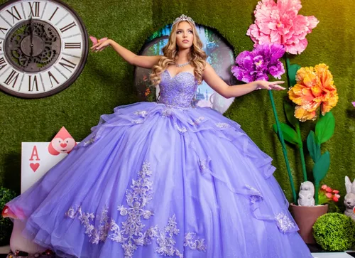 Lilac and Silver Princess Quince Dress