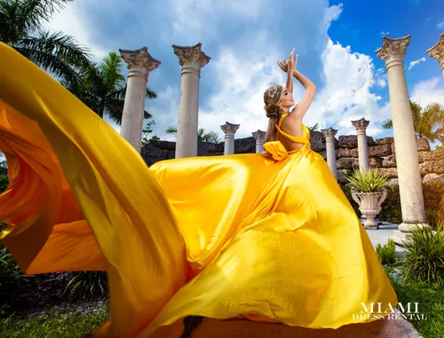  Flying Lola Dress Yellow