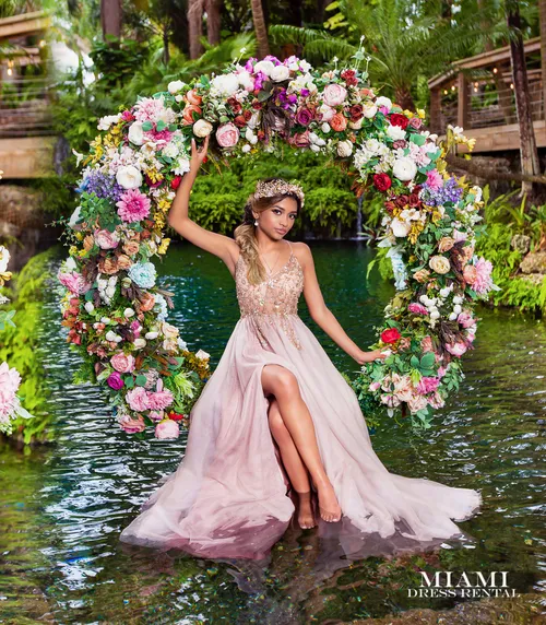 Blush Gold Water Dress