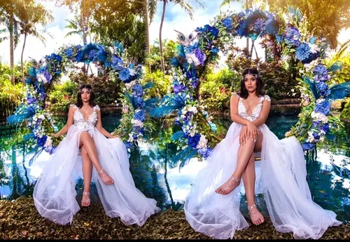 White V-Cut Water Dress