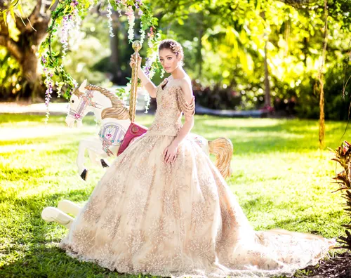 Gold Quinceanera Dress 