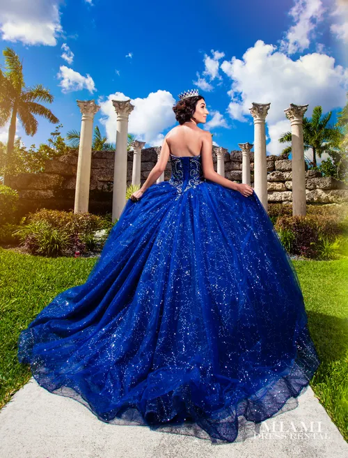 Quinceañera Navy Blue Dress
