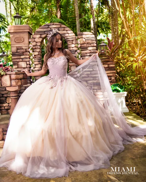 Mauve/Nude Quinceañera Dress