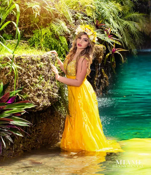 Yellow Water Dress