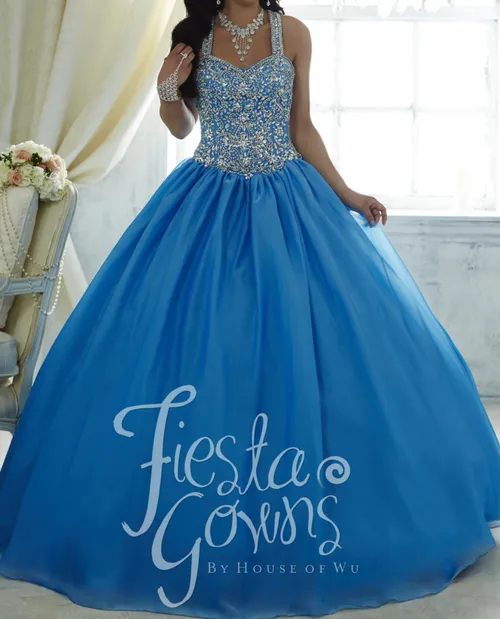 Quinceañera Blue Elegant Dress