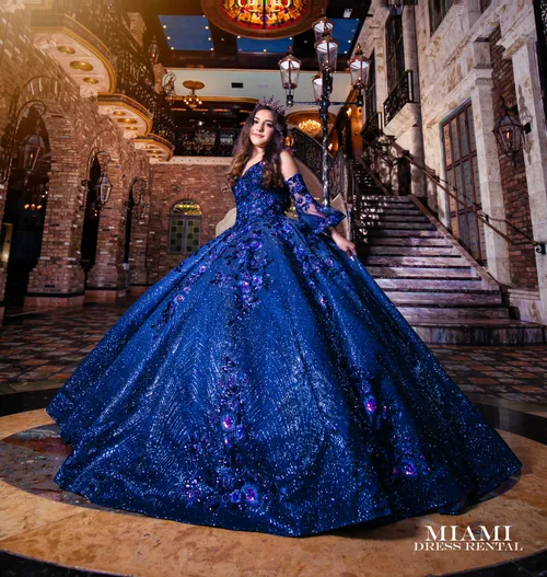 Quinceañera Royal Blue Dress.
