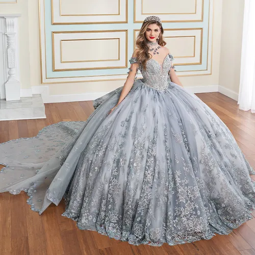 PR30172 Slate Quinceanera Dress by Ariana Vara 