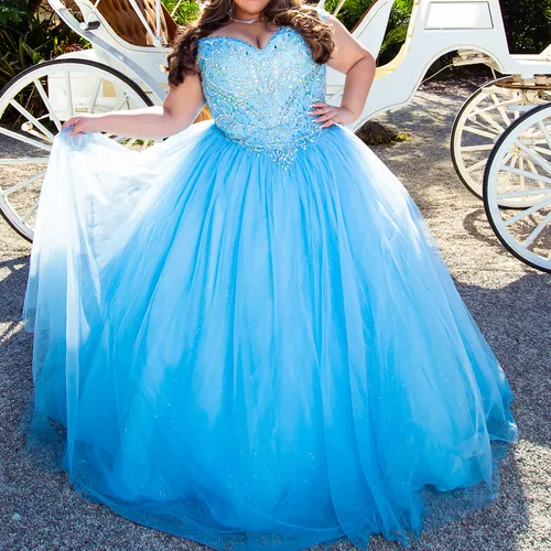 Quinceañera Simple Light Blue Dress
