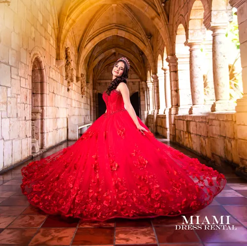  Quinceanera Red Dress 