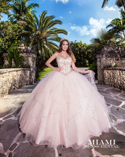 Quinceanera Blush/Gold Dress